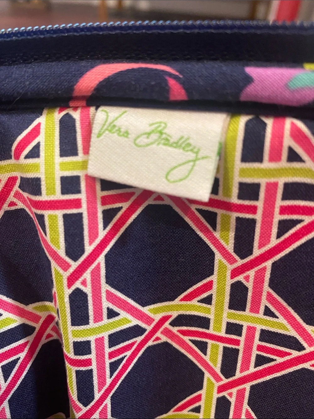 Vera Bradley Navy Ribbons & Floral Quilted Tablet Case